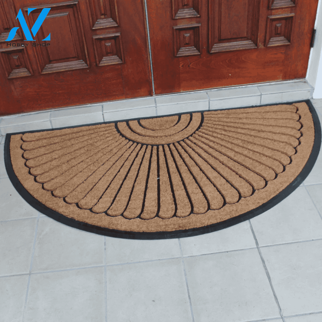 Seashell Half Round Doormat