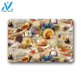 Seashells Doormat Welcome Mat Housewarming Gift Home Decor Funny Doormat Best Gift Idea For Beach Lovers Birthday Gift