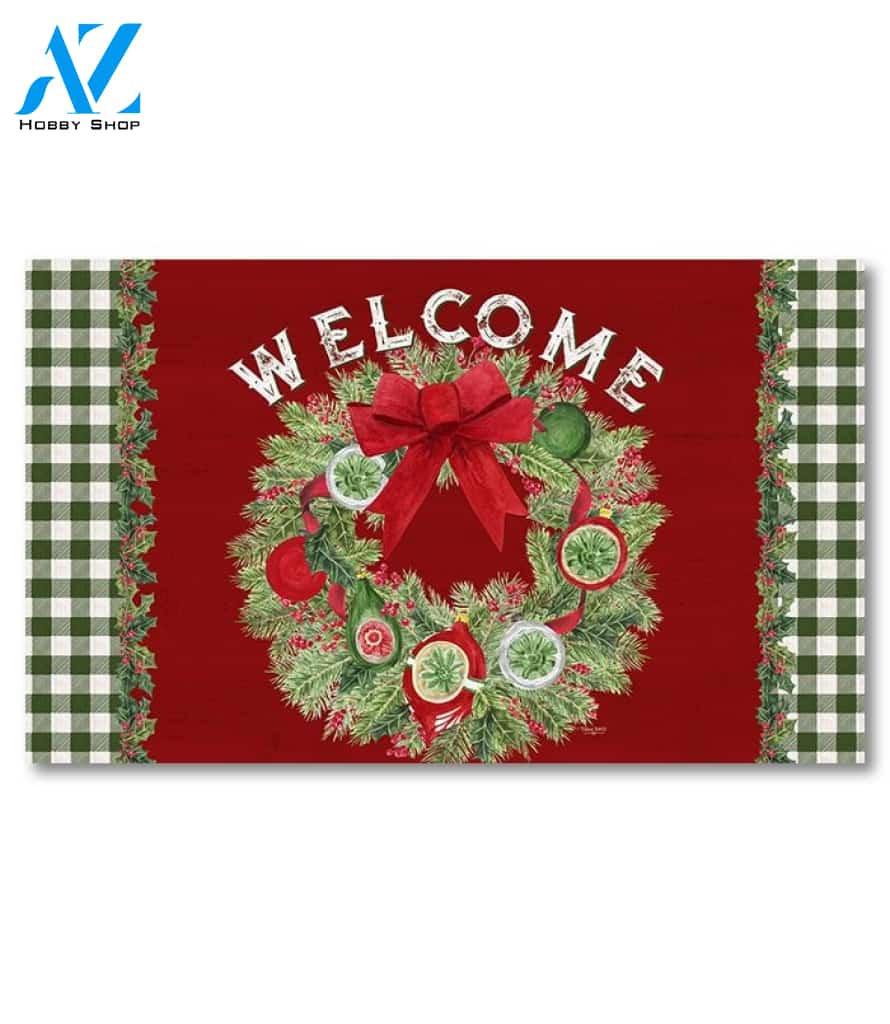 Season of Giving Christmas Wreath Doormat - 18" x 30"