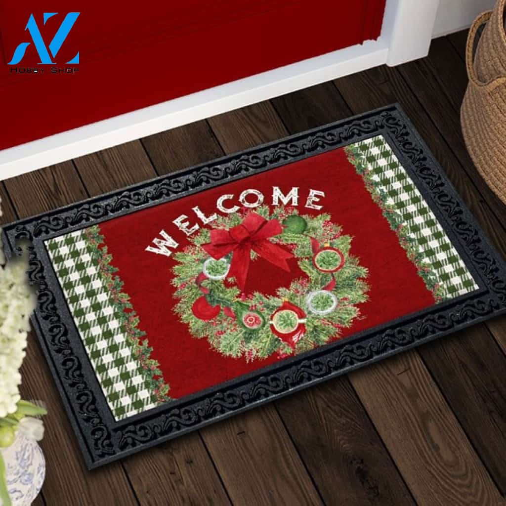Season of Giving Christmas Wreath Doormat - 18" x 30"