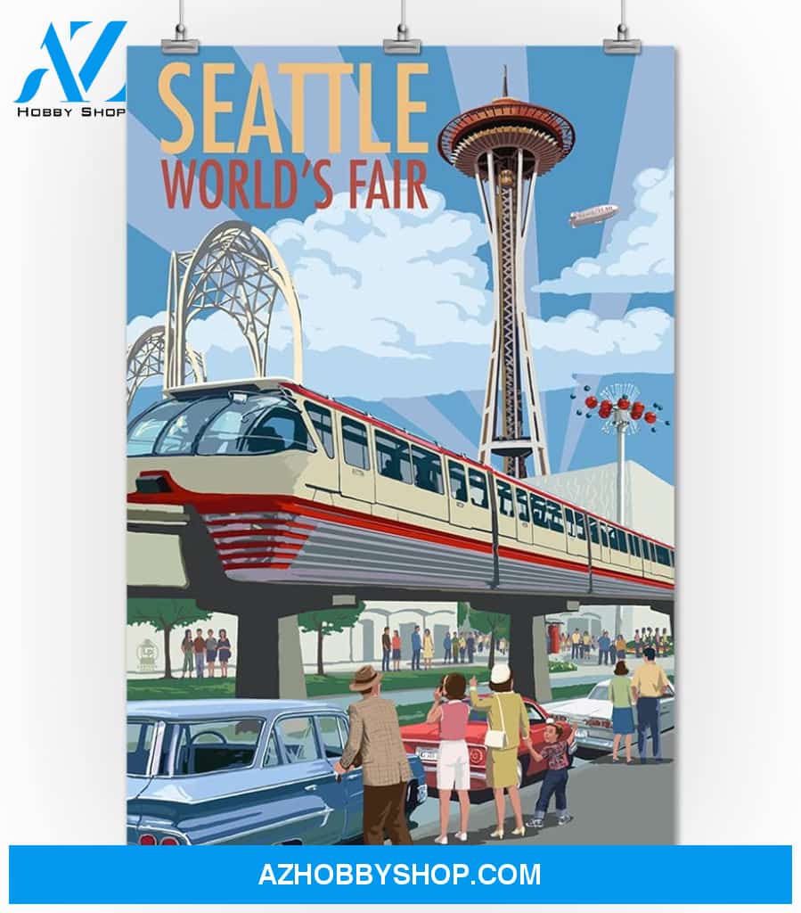 Seattle Washington - Space Needle Opening Day Scene