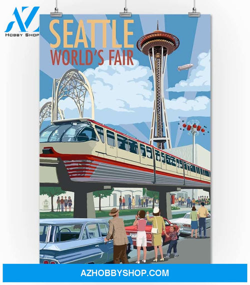 Seattle Washington - Space Needle Opening Day Scene