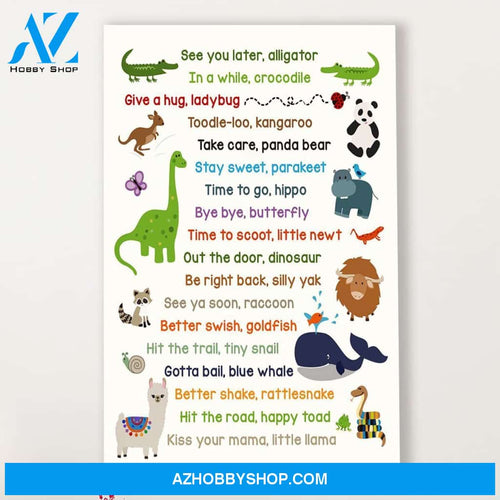 Teacher Classroom Canvas See You Later, Alligator, Student Wall Art Back to School Gift for Teacher