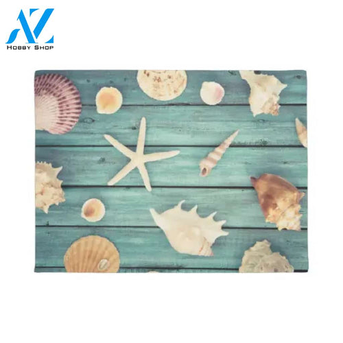 Selection Of Seashells Doormat Warm House Gift Welcome Mat Gift For Friend Family