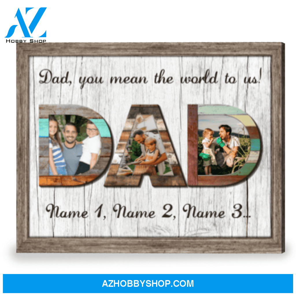 Sentimental Gift For Dad Personalized Photo Gift For Dad Canvas Print