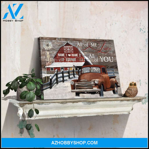 Sentimental Gifts For Husband Rustic Farmhouse Wall Decor Personalized Canvas Print