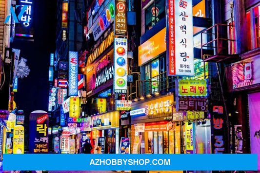 Seoul South Korea Neon Lights And Signs At Night Photography