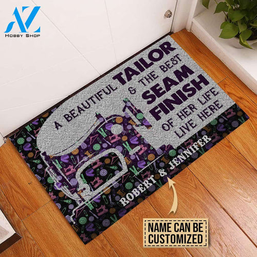 Sewing A Beautiful Tailor & The Best Seam Finish Live Here Custom Doormat | Welcome Mat | House Warming Gift