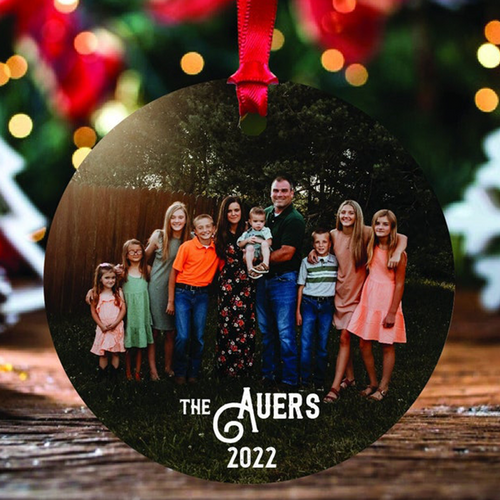 Personalized Portrait Family Photo Christmas Ornament, Design Your Own Photo Ornament, Custom Family Photo Gift Idea