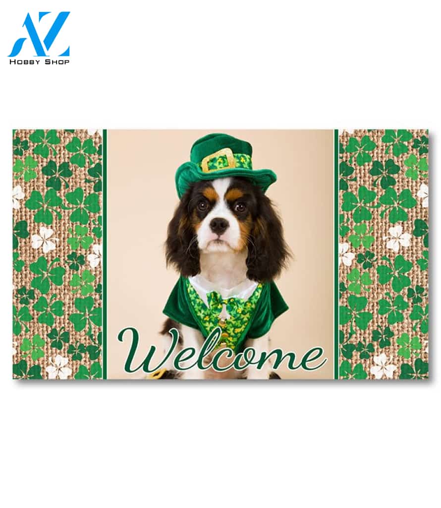 Shamrocks & Burlap Photo Doormat - 18" x 30"