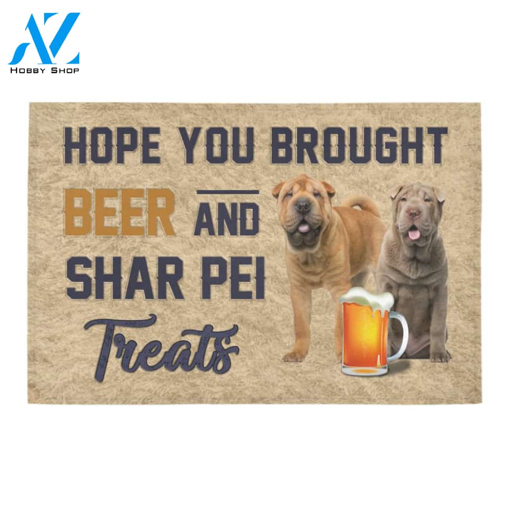 Shar Pei beer Doormat