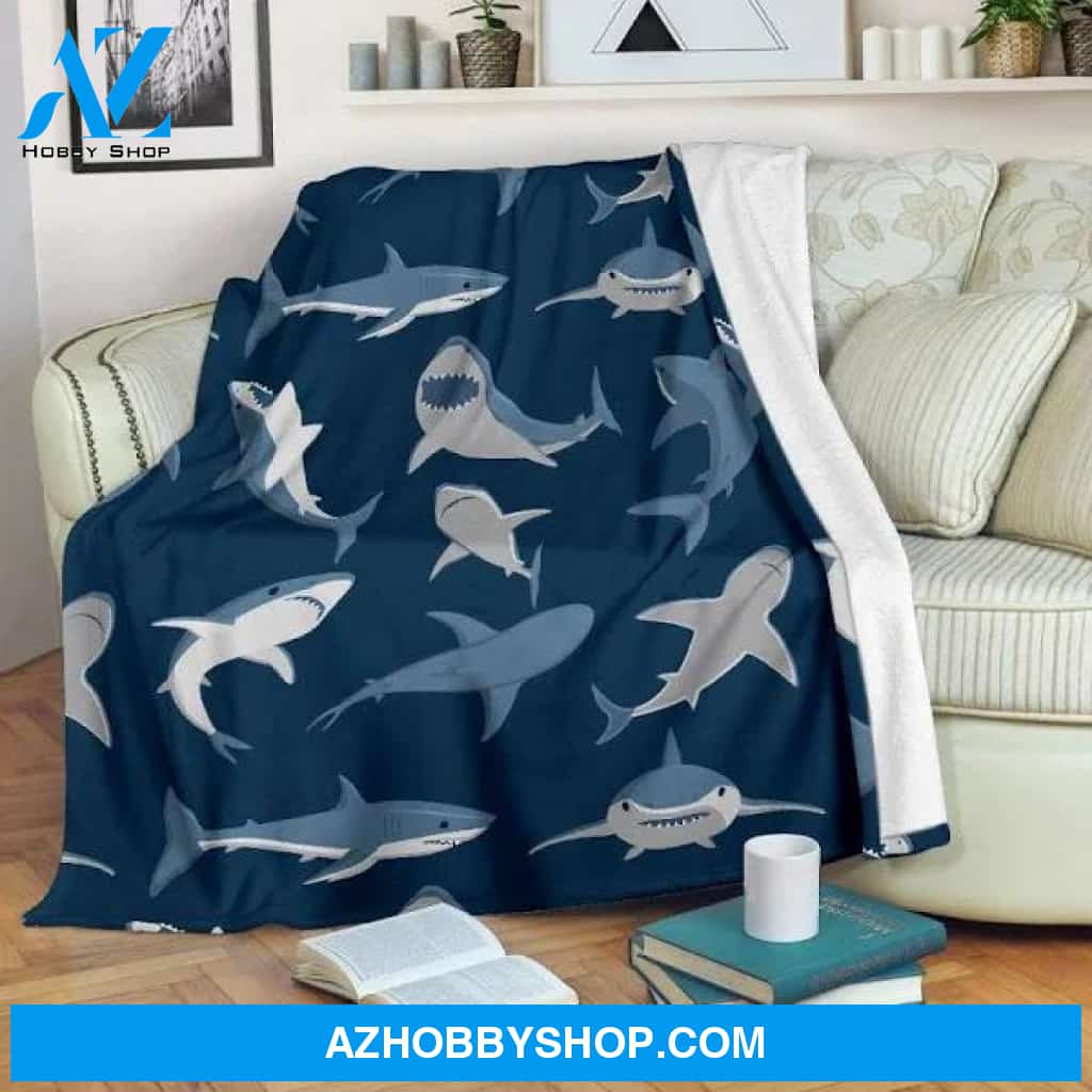 Shark Action Fleece Blanket