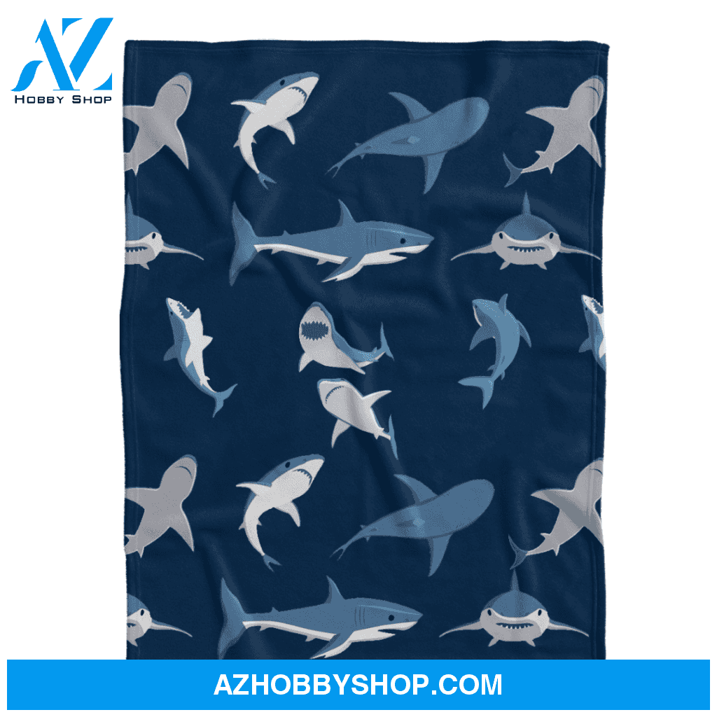 Shark Action Fleece Blanket