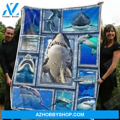 Shark Fleece Blanket Throw Blanket