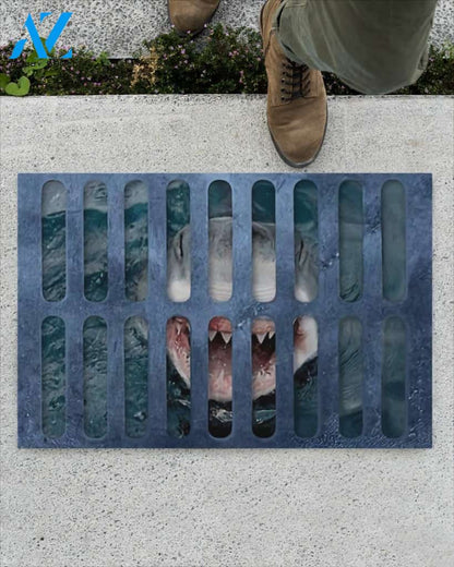 Shark UNDER YOUR FEET Indoor And Outdoor Doormat Warm House Gift Welcome Mat Gift For Guitar Lovers Birthday Gift Gift For Shark Lovers
