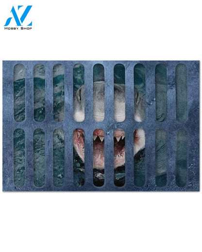 Shark UNDER YOUR FEET Indoor And Outdoor Doormat Warm House Gift Welcome Mat Gift For Guitar Lovers Birthday Gift Gift For Shark Lovers