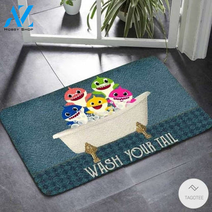 Shark Wash Your Tail Bathroom Doormat
