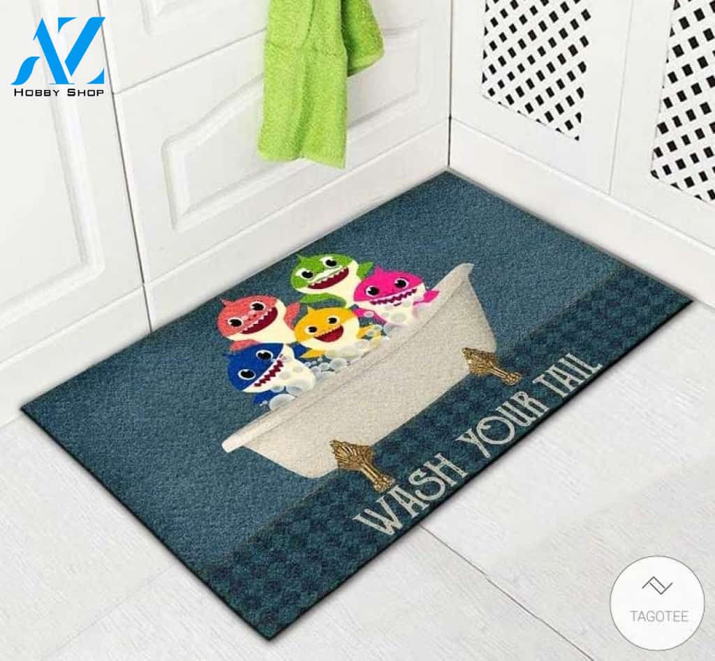 Shark Wash Your Tail Bathroom Doormat