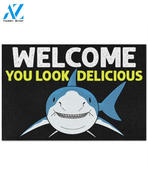 Shark welcome you look delicious doormat