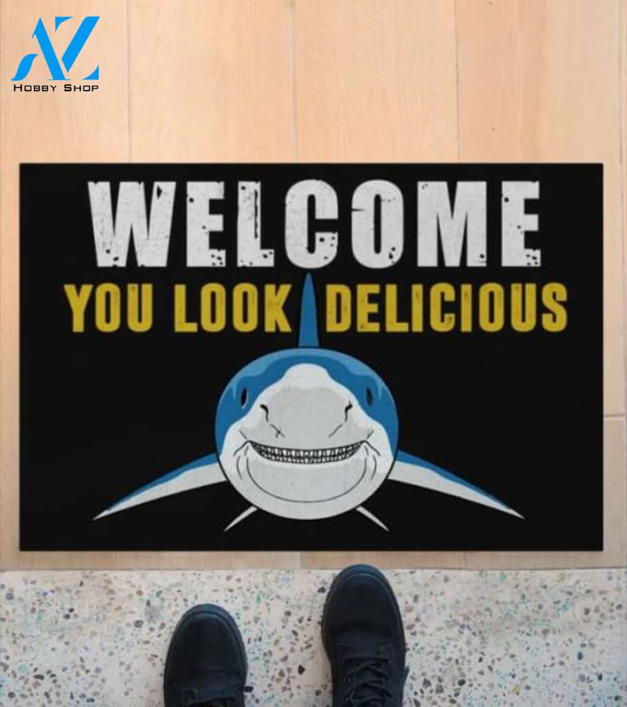 Shark Welcome You Look Delicious Doormat