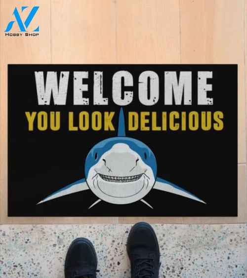 Shark Welcome You Look Delicious Doormat