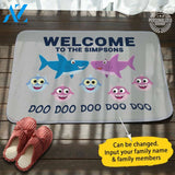 Sharks Personalized Name Doormat