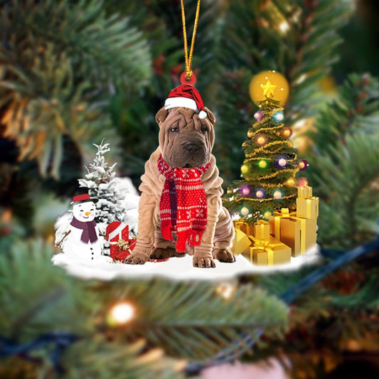 Godmerch- Ornament- shar pei Christmas Ornament Dog Ornament, Car Ornament, Christmas Ornament