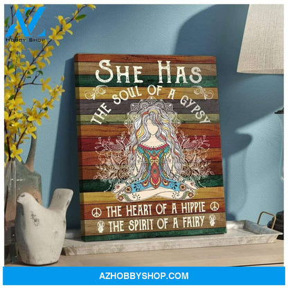 She Has The Soul Of A Gypsy Hippie Wall Art Canvas