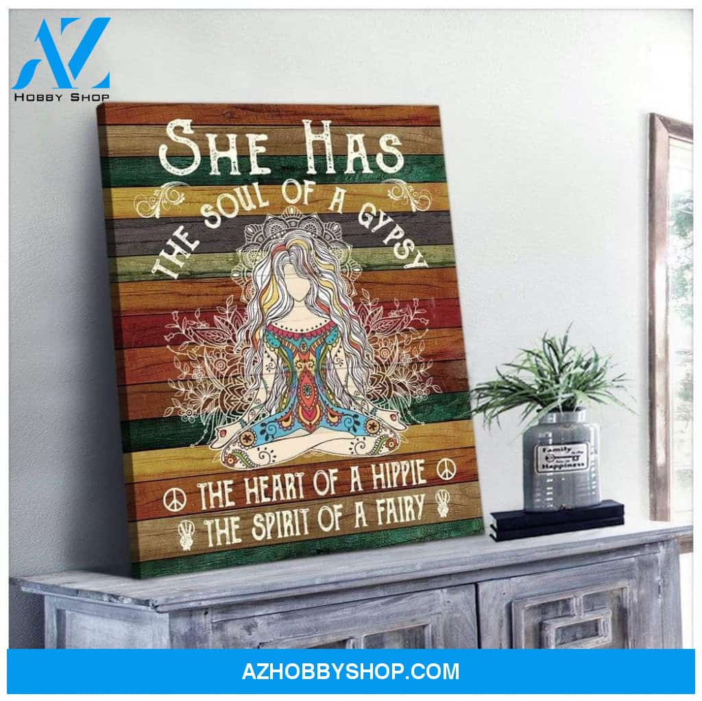 She Has The Soul Of A Gypsy Hippie Wall Art Canvas