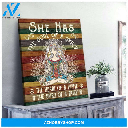 She Has The Soul Of A Gypsy Hippie Wall Art Canvas