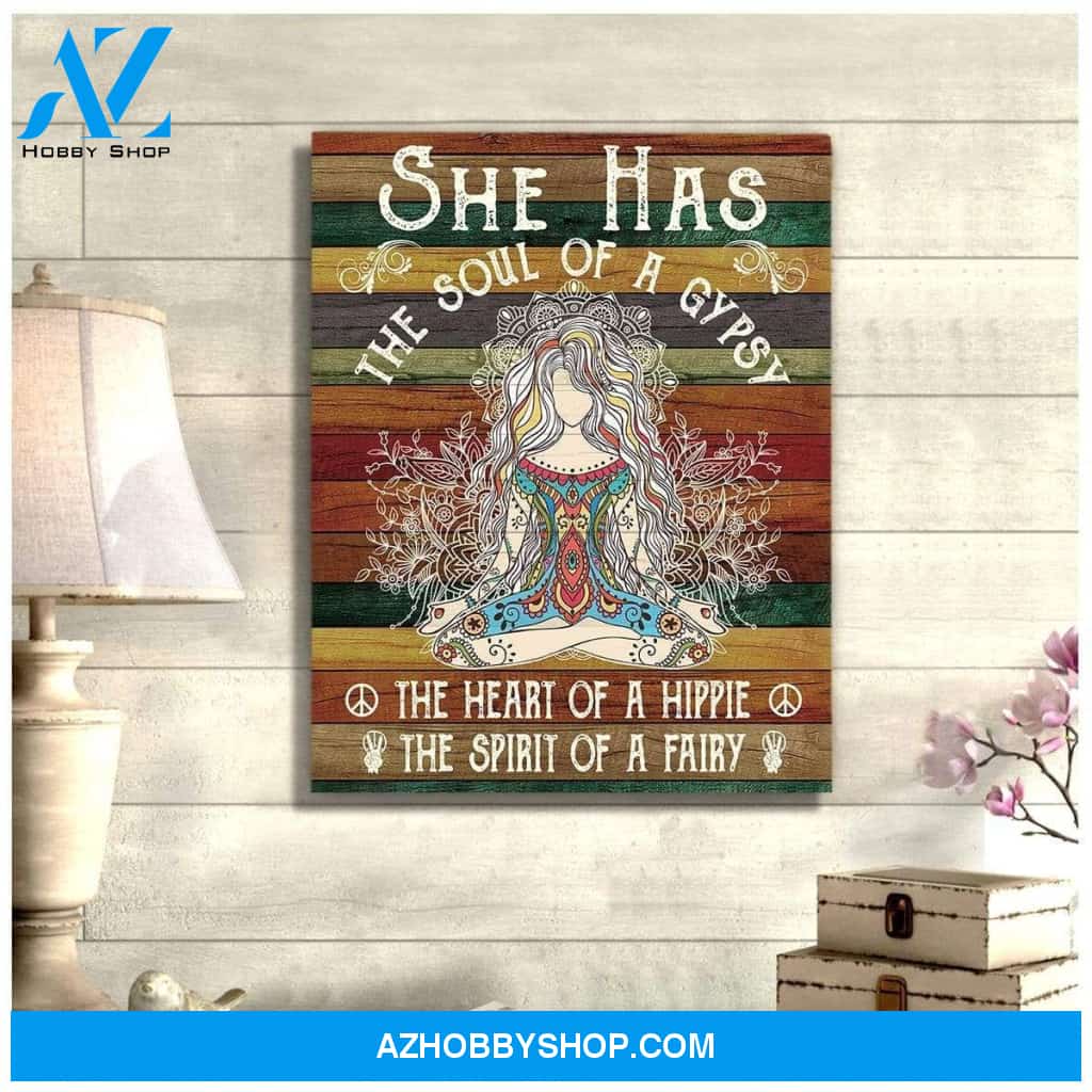 She Has The Soul Of A Gypsy Hippie Wall Art Canvas