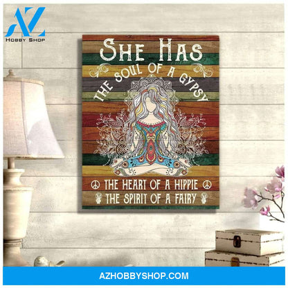 She Has The Soul Of A Gypsy Hippie Wall Art Canvas