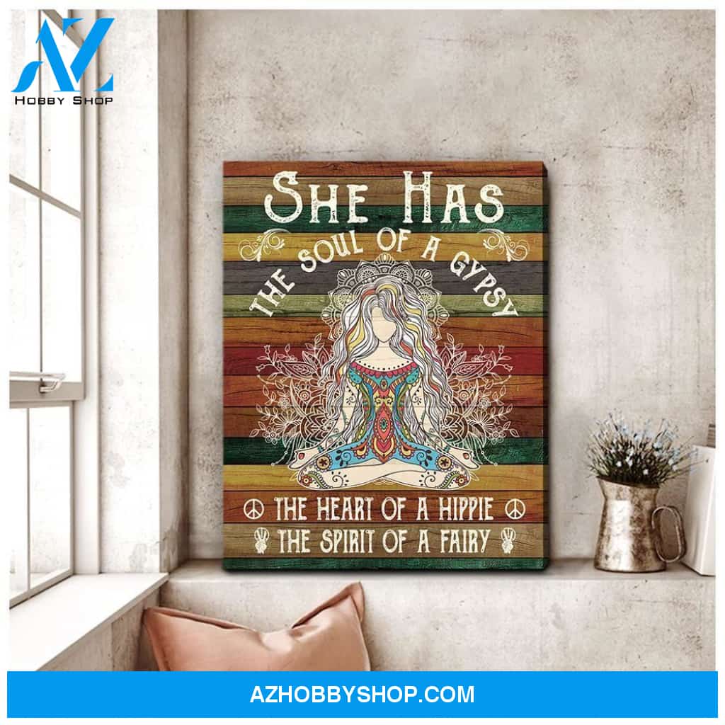 She Has The Soul Of A Gypsy Hippie Wall Art Canvas