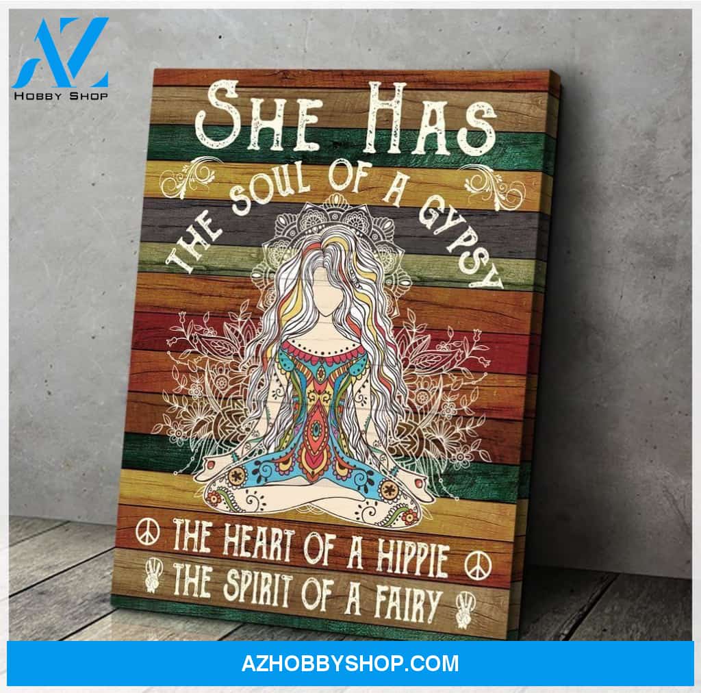 She Has The Soul Of A Gypsy Hippie Wall Art Canvas