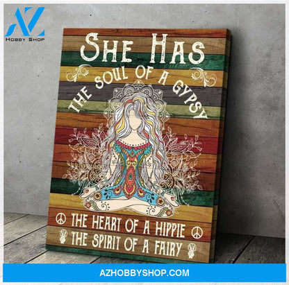 She Has The Soul Of A Gypsy Hippie Wall Art Canvas
