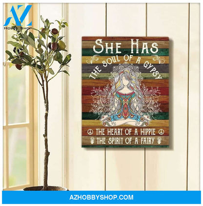 She Has The Soul Of A Gypsy Hippie Wall Art Canvas