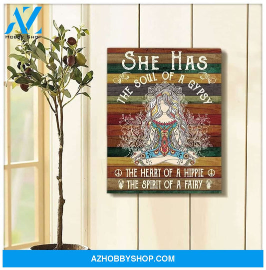 She Has The Soul Of A Gypsy Hippie Wall Art Canvas