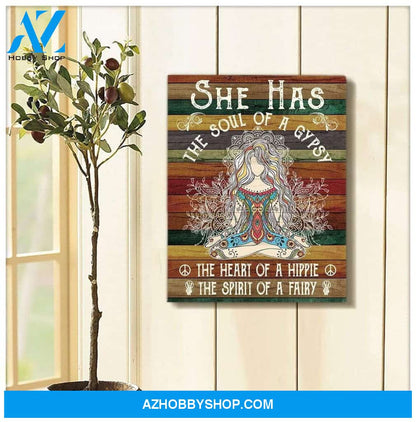 She Has The Soul Of A Gypsy Hippie Wall Art Canvas
