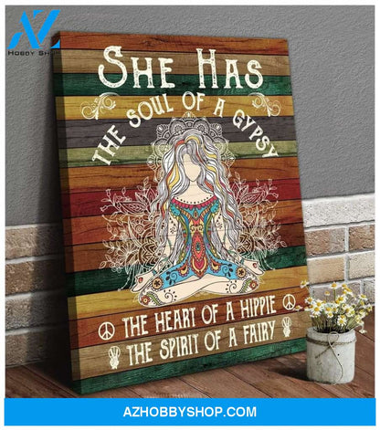 She Has The Soul Of A Gypsy Hippie Wall Art Canvas