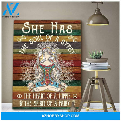 She Has The Soul Of A Gypsy Hippie Wall Art Canvas