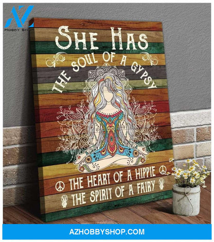 She Has The Soul Of A Gypsy Hippie Wall Art Canvas