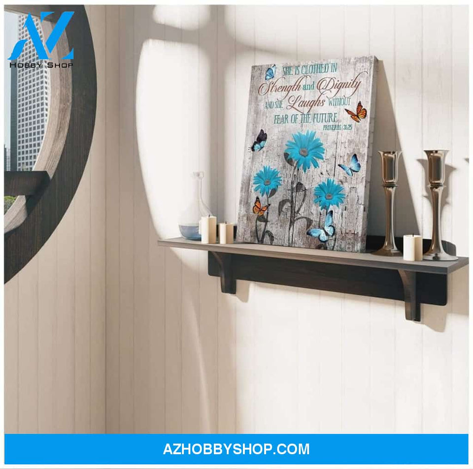 Zalooo She Is Clothed Butterfly Wall Art Canvas