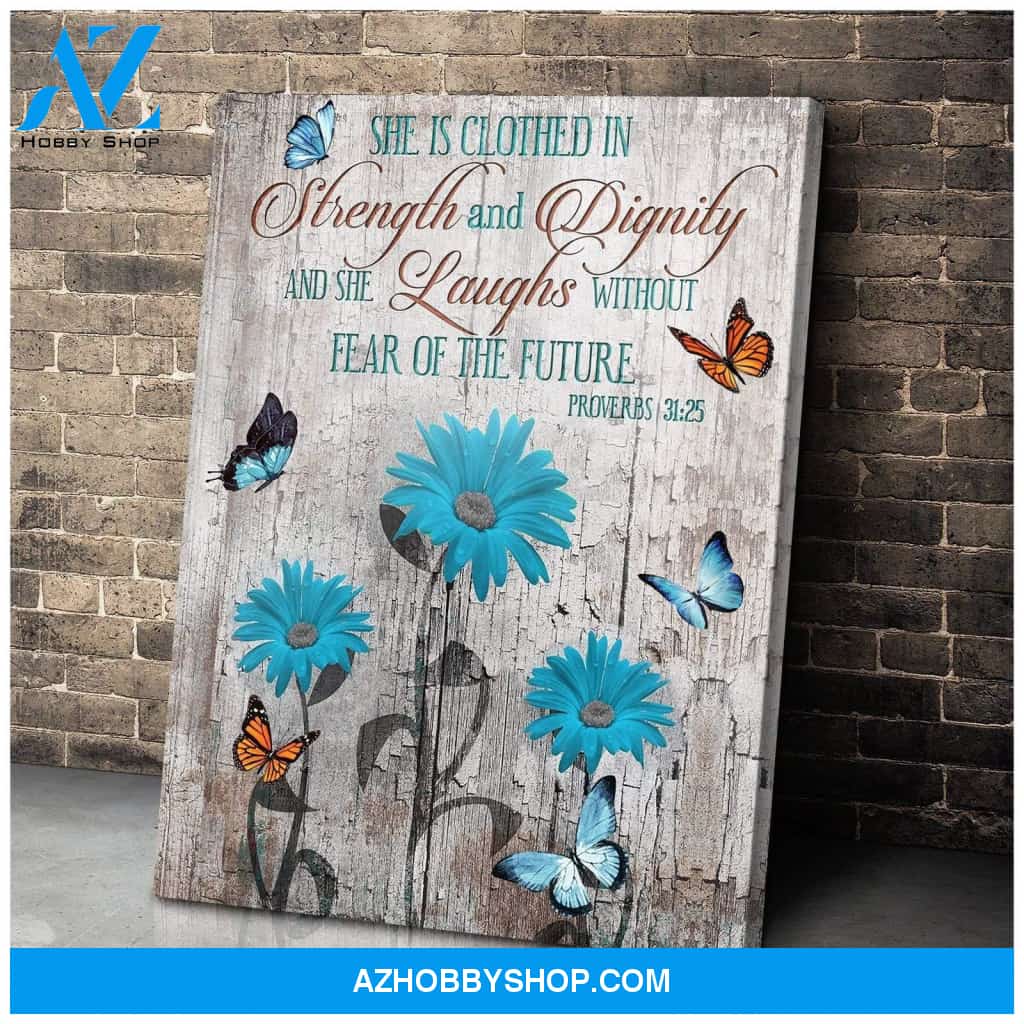 Zalooo She Is Clothed Butterfly Wall Art Canvas