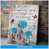 Zalooo She Is Clothed Butterfly Wall Art Canvas