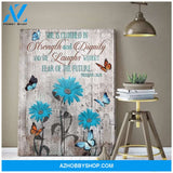 Zalooo She Is Clothed Butterfly Wall Art Canvas