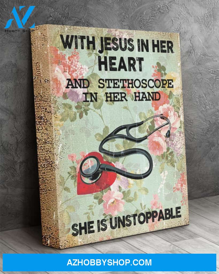 She Is Unstoppable Canvas Print