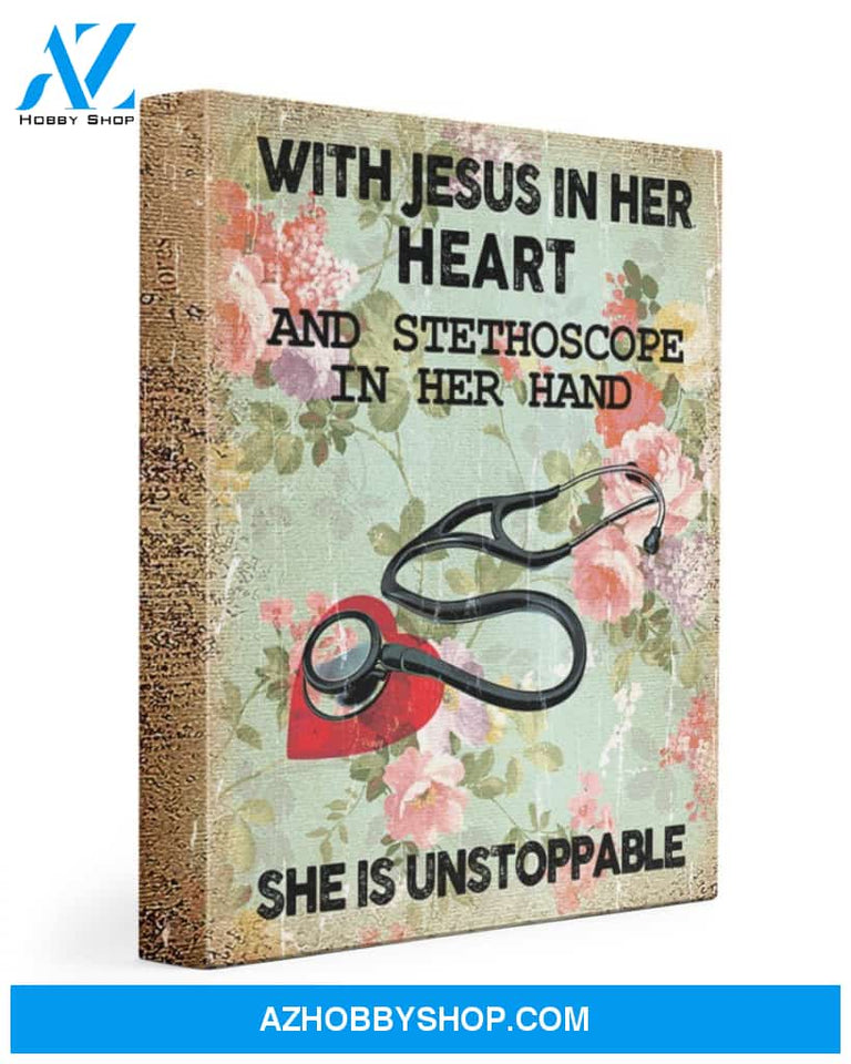 She Is Unstoppable Canvas Print