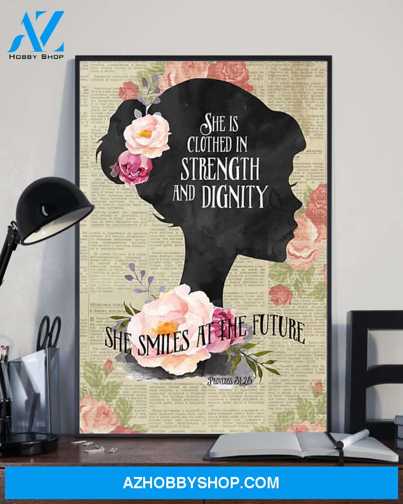She Smiles At The Future Easter Canvas And Poster, Wall Decor Visual Art, Wall Poster, My Poster Wall
