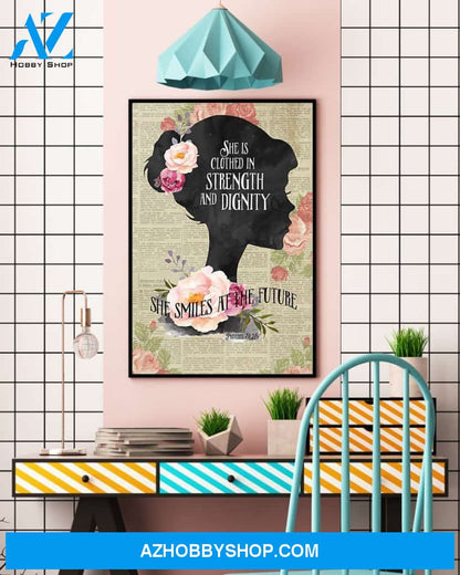 She Smiles At The Future Easter Canvas And Poster, Wall Decor Visual Art, Wall Poster, My Poster Wall