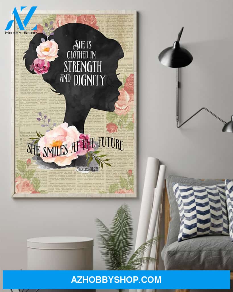 She Smiles At The Future Easter Canvas And Poster, Wall Decor Visual Art, Wall Poster, My Poster Wall